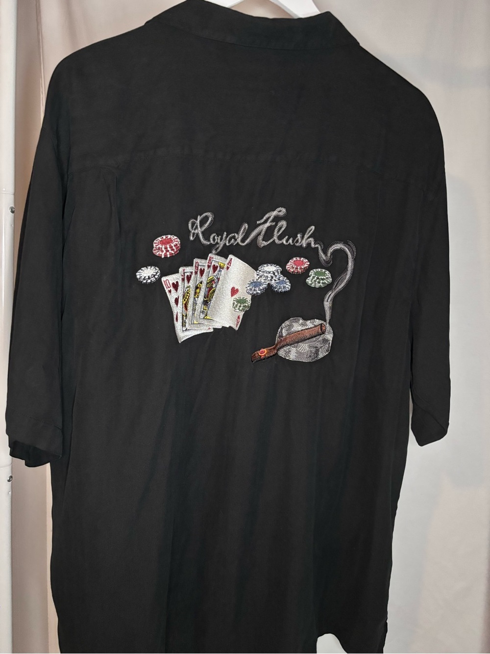 LUAU Finest Silk Black Shirt - Palm Logo